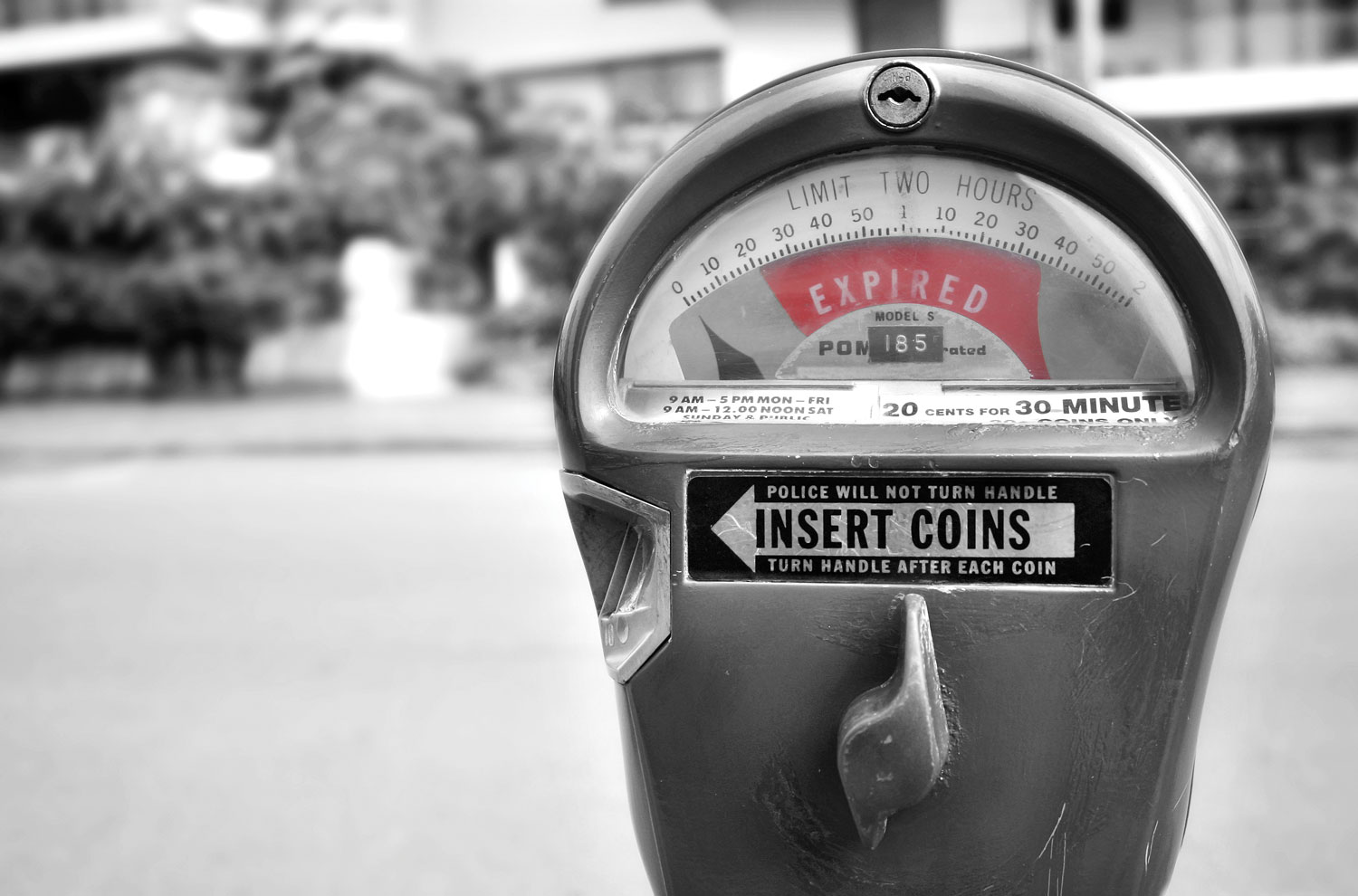 Expired parking meter