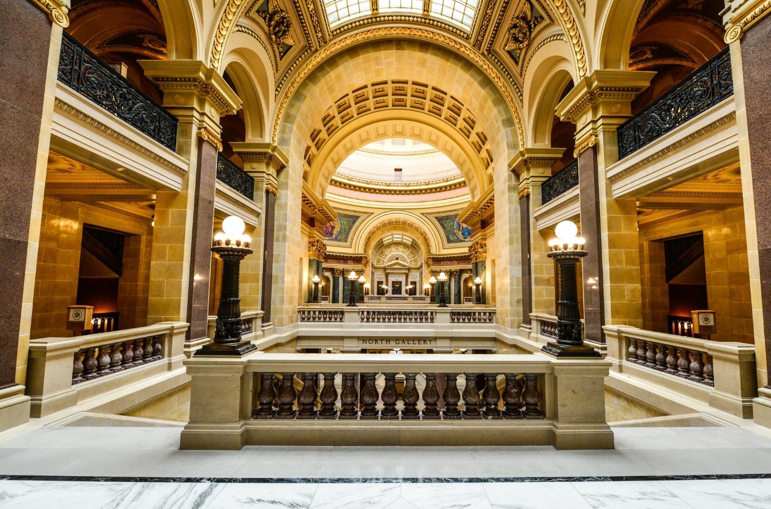 Wisconsin Supreme Court entrance inside state capitol building
