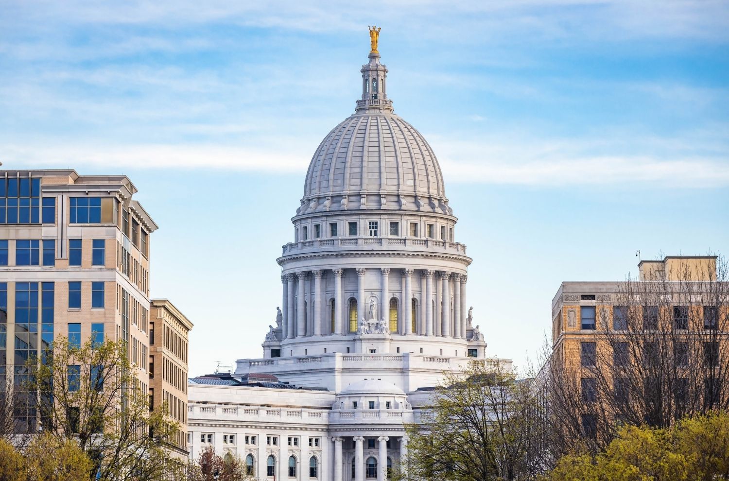 View of Wisconsin state capitol building